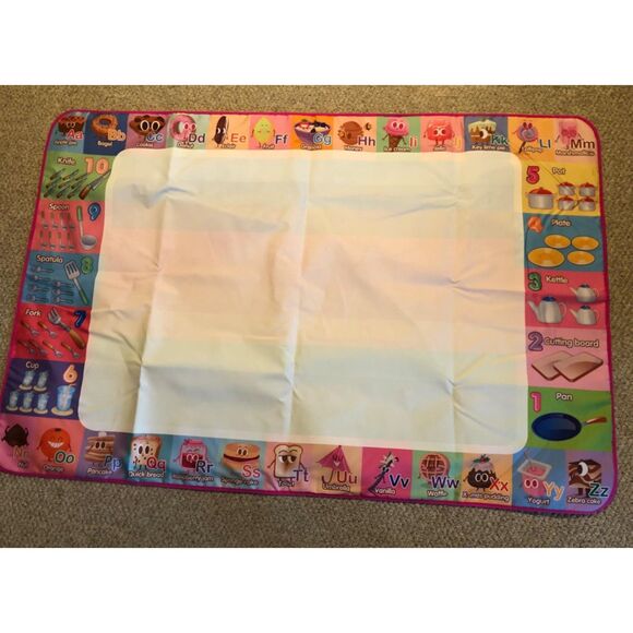 Large Pink Aqua Water Doodle Kids Drawing Mat Toddlers Educational Toys - Picture 6 of 6